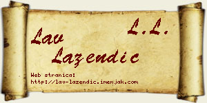 Lav Lazendić vizit kartica